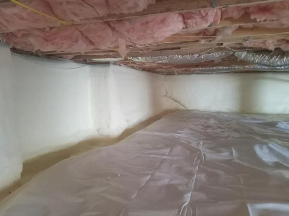 Crawl space encapsulation with closed-cell spray foam for Attic Insulation in Fort Carson